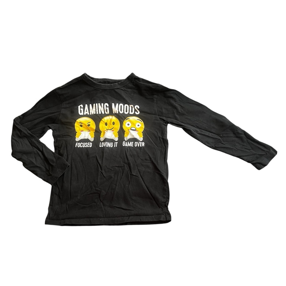The Children's Place Black Gaming Moods Long Sleeve Tee